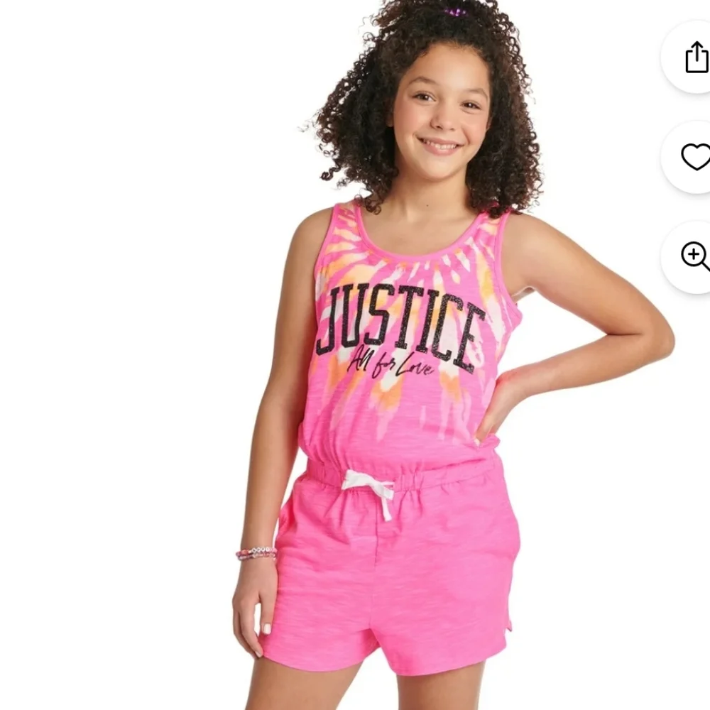 Justice Girls Hot Pink Romper